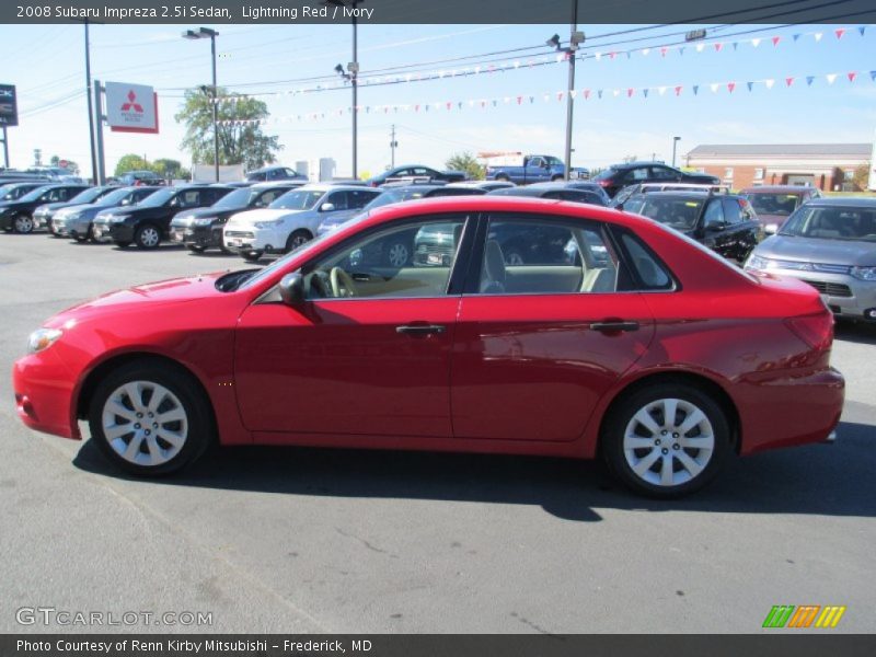 Lightning Red / Ivory 2008 Subaru Impreza 2.5i Sedan
