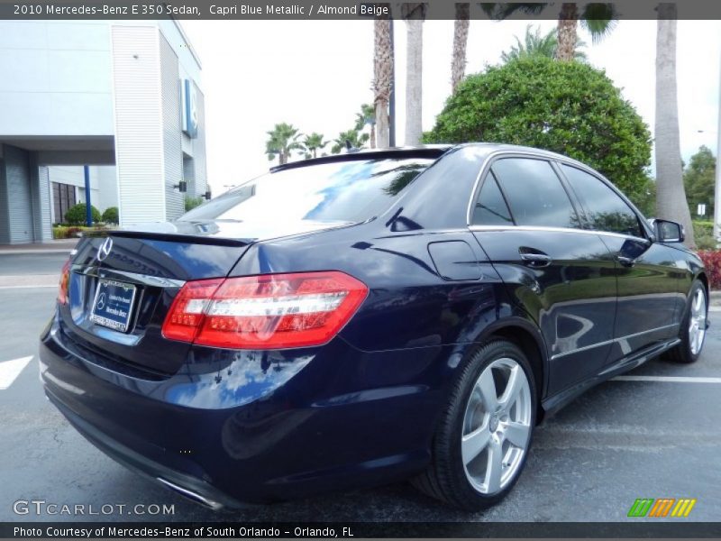 Capri Blue Metallic / Almond Beige 2010 Mercedes-Benz E 350 Sedan