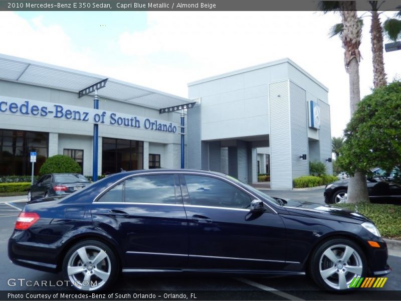 Capri Blue Metallic / Almond Beige 2010 Mercedes-Benz E 350 Sedan