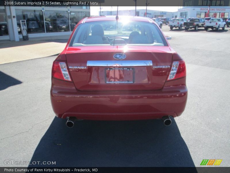 Lightning Red / Ivory 2008 Subaru Impreza 2.5i Sedan