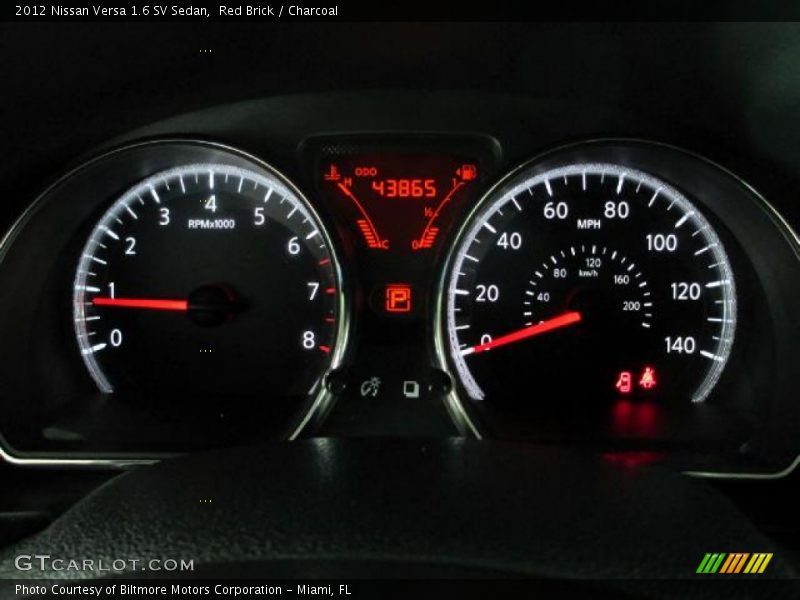 Red Brick / Charcoal 2012 Nissan Versa 1.6 SV Sedan