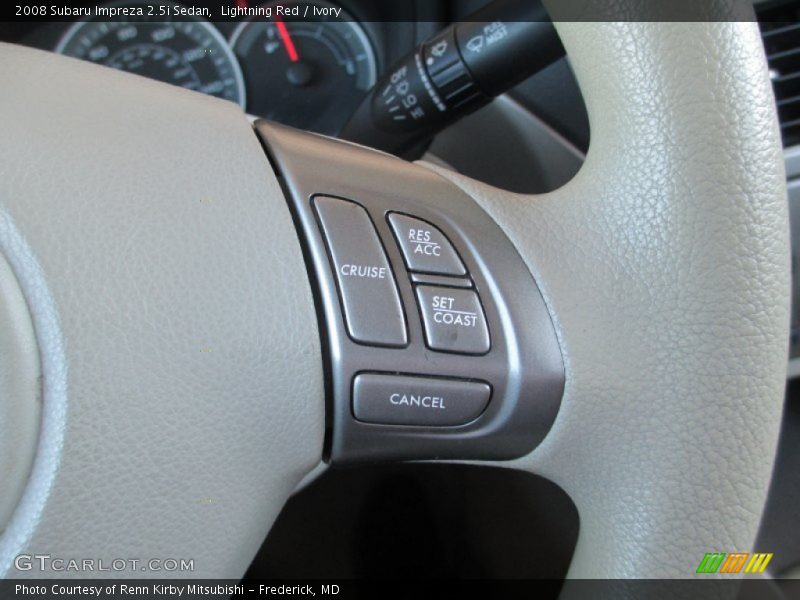 Lightning Red / Ivory 2008 Subaru Impreza 2.5i Sedan