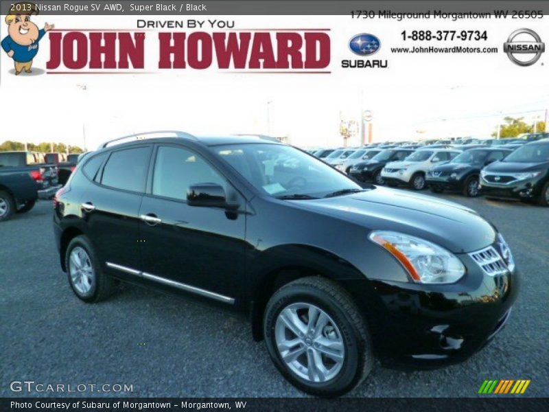 Super Black / Black 2013 Nissan Rogue SV AWD