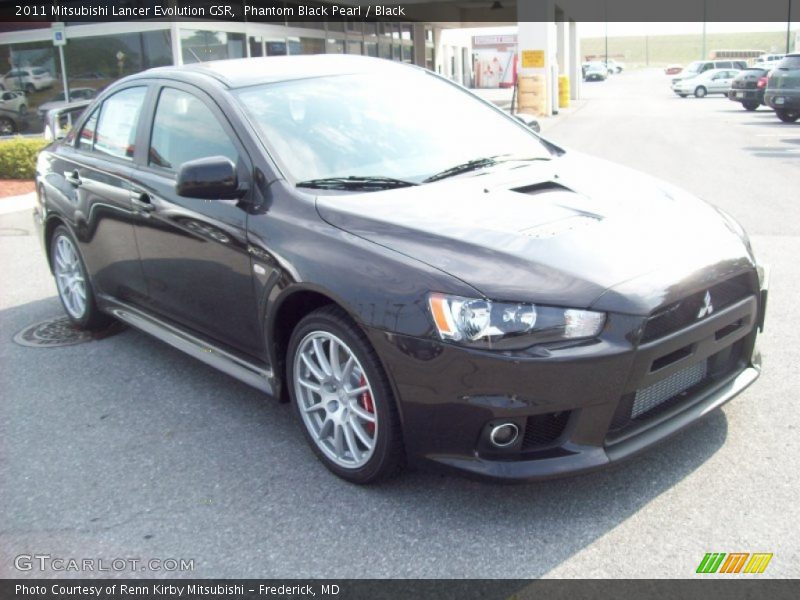 Phantom Black Pearl / Black 2011 Mitsubishi Lancer Evolution GSR