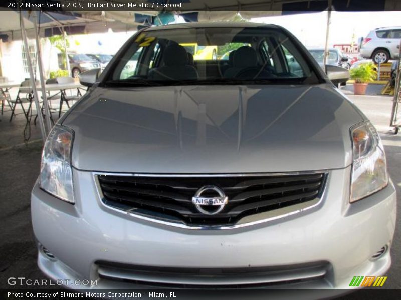 Brilliant Silver Metallic / Charcoal 2012 Nissan Sentra 2.0 S