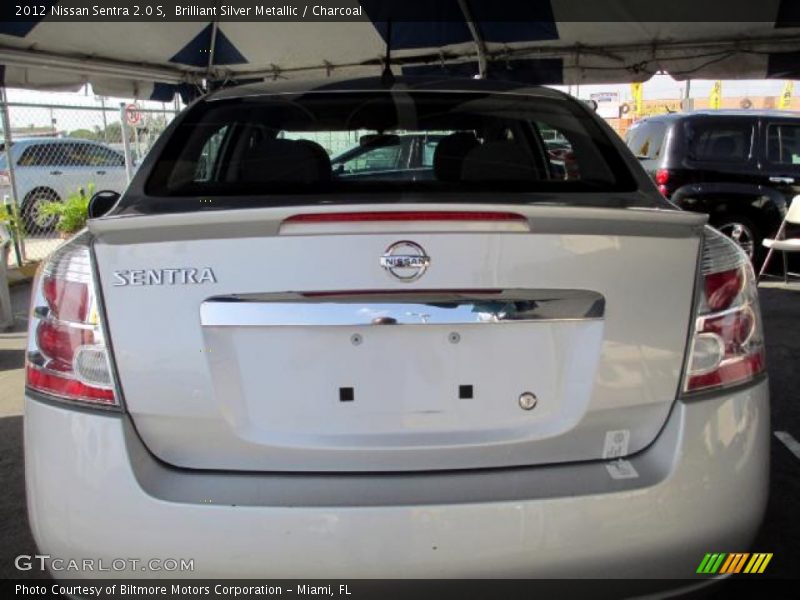 Brilliant Silver Metallic / Charcoal 2012 Nissan Sentra 2.0 S