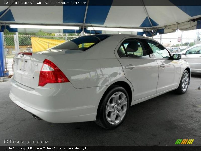 White Suede / Medium Light Stone 2011 Ford Fusion SE