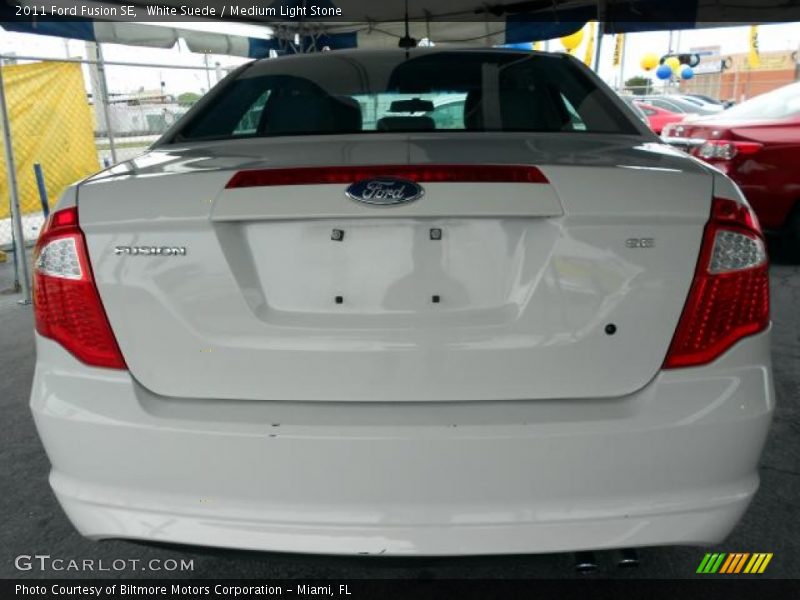 White Suede / Medium Light Stone 2011 Ford Fusion SE