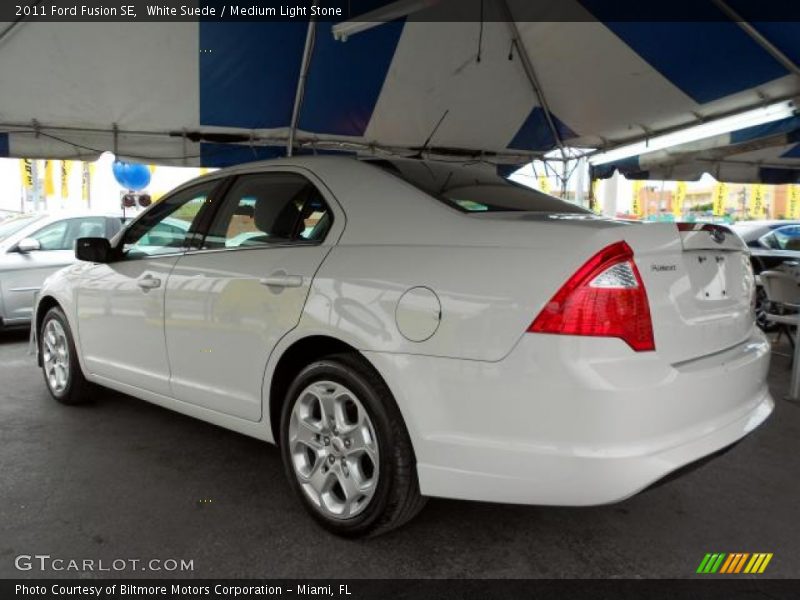 White Suede / Medium Light Stone 2011 Ford Fusion SE