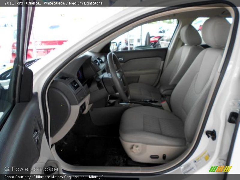 White Suede / Medium Light Stone 2011 Ford Fusion SE