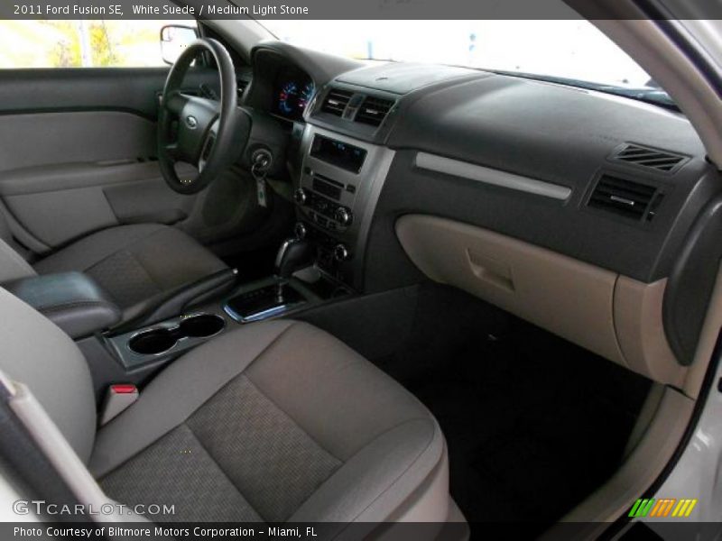 White Suede / Medium Light Stone 2011 Ford Fusion SE