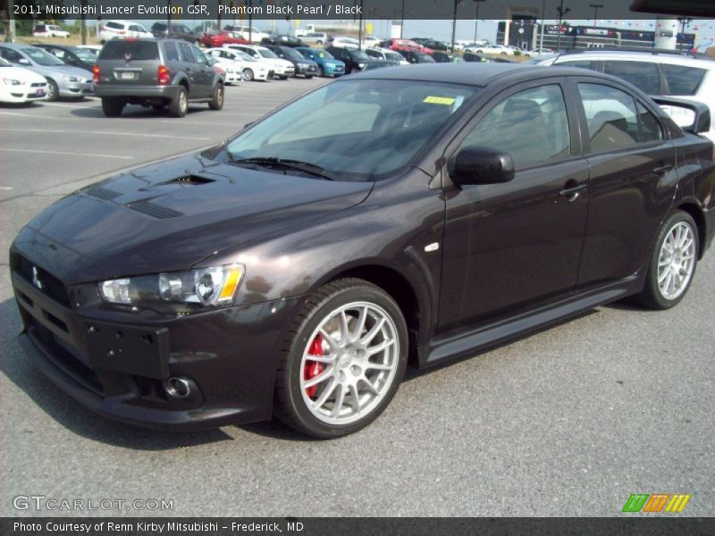 Phantom Black Pearl / Black 2011 Mitsubishi Lancer Evolution GSR
