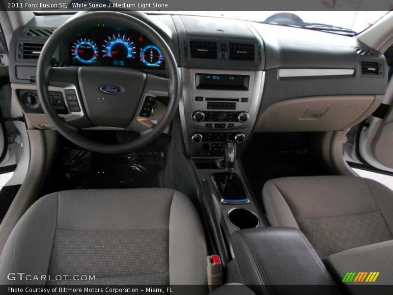 White Suede / Medium Light Stone 2011 Ford Fusion SE