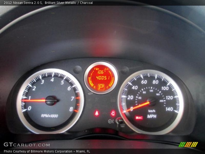 Brilliant Silver Metallic / Charcoal 2012 Nissan Sentra 2.0 S