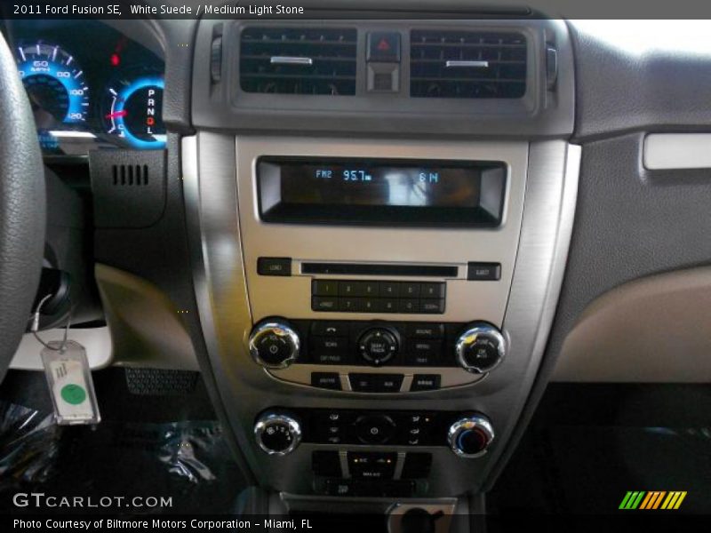 White Suede / Medium Light Stone 2011 Ford Fusion SE
