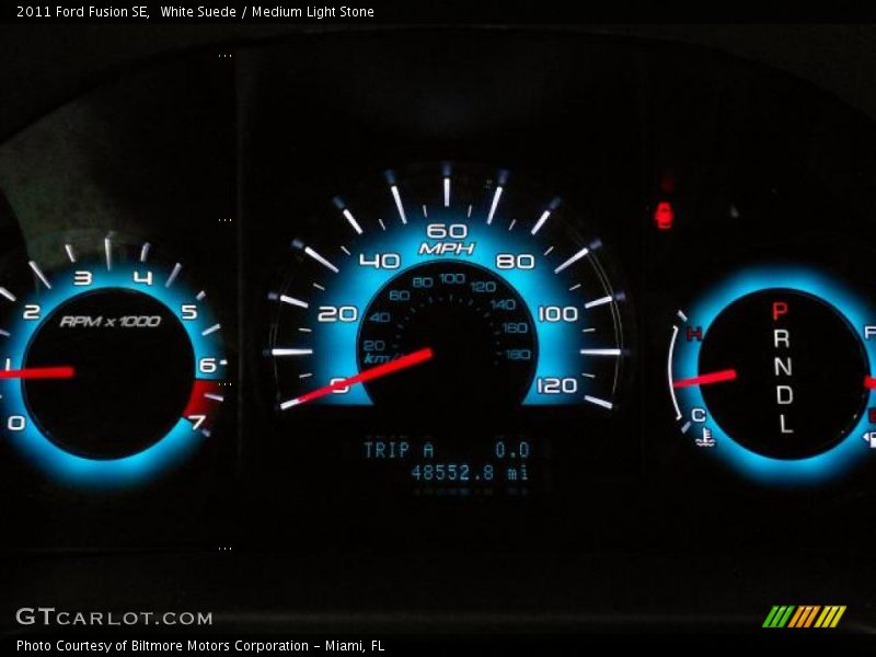 White Suede / Medium Light Stone 2011 Ford Fusion SE