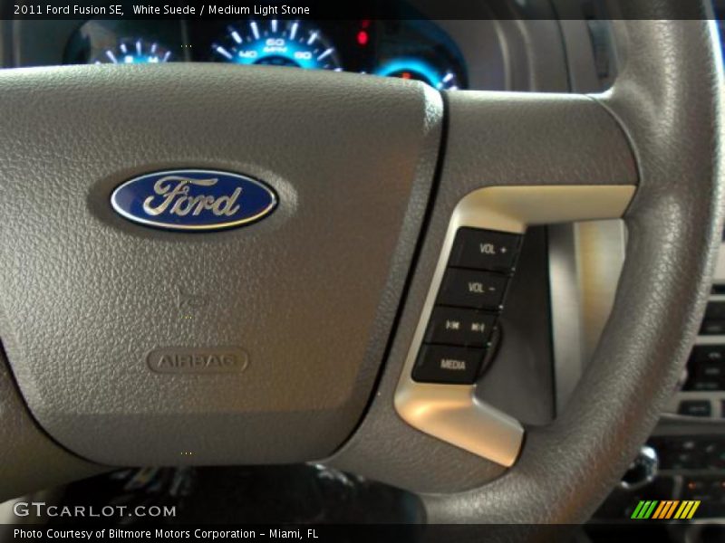 White Suede / Medium Light Stone 2011 Ford Fusion SE