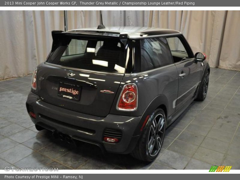 Thunder Grey Metallic / Championship Lounge Leather/Red Piping 2013 Mini Cooper John Cooper Works GP