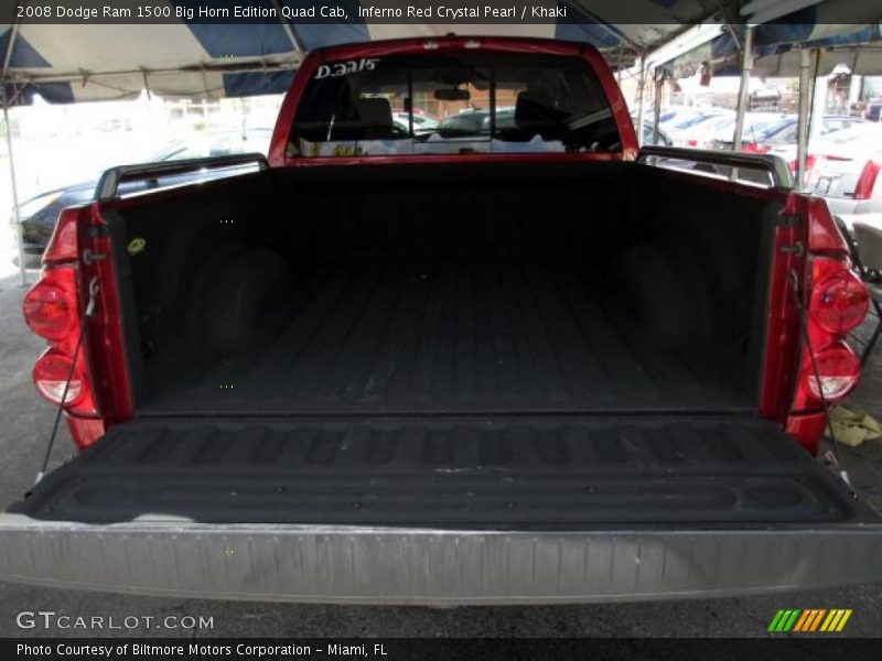 Inferno Red Crystal Pearl / Khaki 2008 Dodge Ram 1500 Big Horn Edition Quad Cab