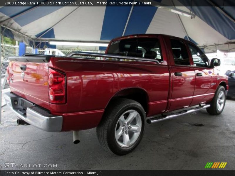 Inferno Red Crystal Pearl / Khaki 2008 Dodge Ram 1500 Big Horn Edition Quad Cab