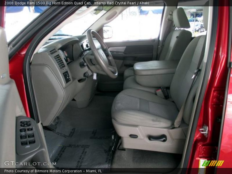 Inferno Red Crystal Pearl / Khaki 2008 Dodge Ram 1500 Big Horn Edition Quad Cab