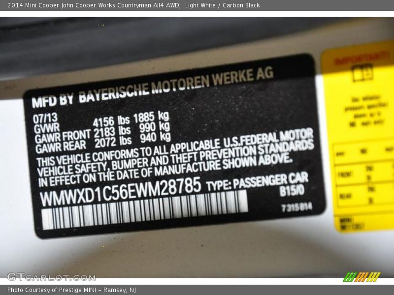 B15 - 2014 Mini Cooper John Cooper Works Countryman All4 AWD