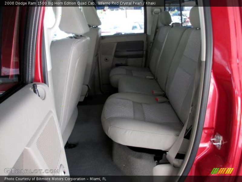 Inferno Red Crystal Pearl / Khaki 2008 Dodge Ram 1500 Big Horn Edition Quad Cab