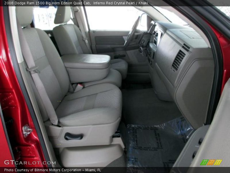 Inferno Red Crystal Pearl / Khaki 2008 Dodge Ram 1500 Big Horn Edition Quad Cab
