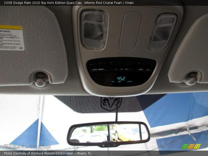 Inferno Red Crystal Pearl / Khaki 2008 Dodge Ram 1500 Big Horn Edition Quad Cab