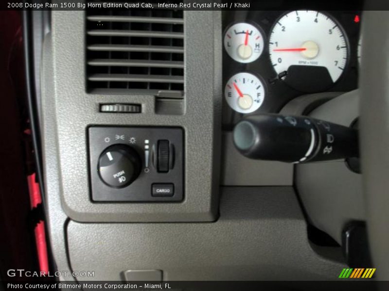 Inferno Red Crystal Pearl / Khaki 2008 Dodge Ram 1500 Big Horn Edition Quad Cab