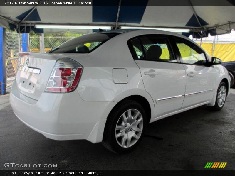 Aspen White / Charcoal 2012 Nissan Sentra 2.0 S