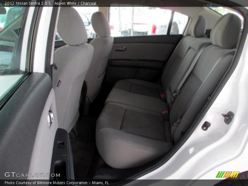 Aspen White / Charcoal 2012 Nissan Sentra 2.0 S