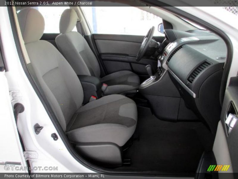 Aspen White / Charcoal 2012 Nissan Sentra 2.0 S