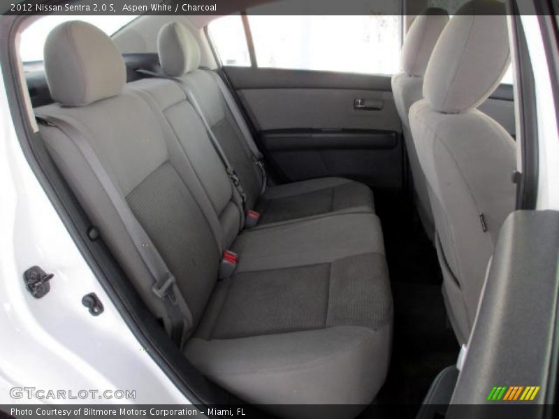 Aspen White / Charcoal 2012 Nissan Sentra 2.0 S