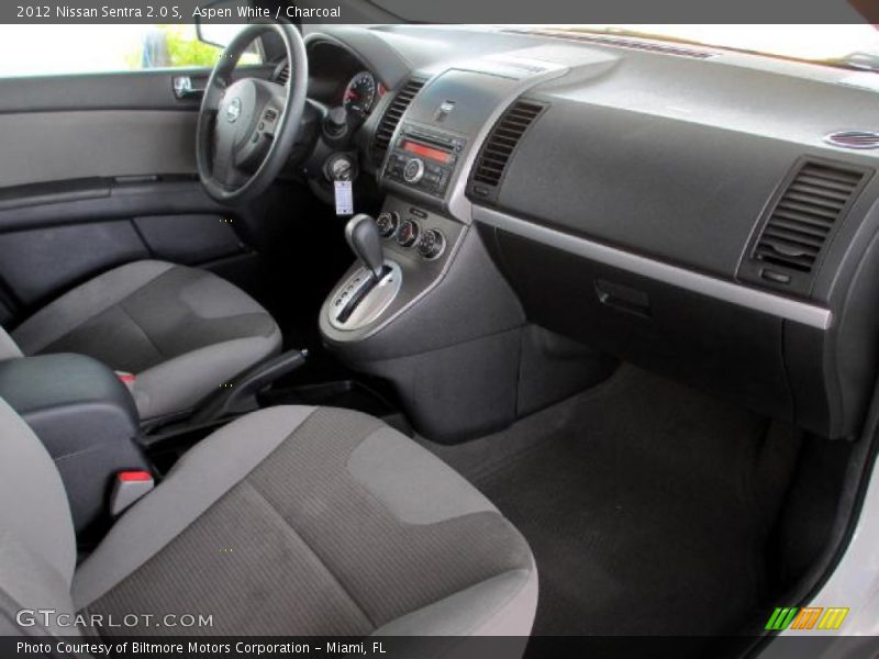 Aspen White / Charcoal 2012 Nissan Sentra 2.0 S