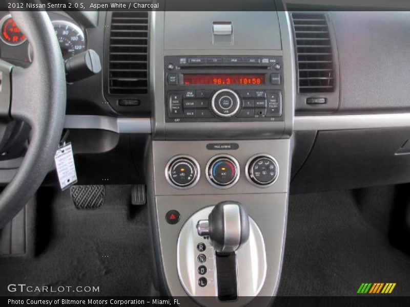 Aspen White / Charcoal 2012 Nissan Sentra 2.0 S