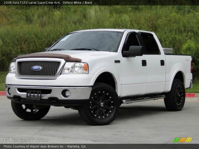 Oxford White / Black 2008 Ford F150 Lariat SuperCrew 4x4