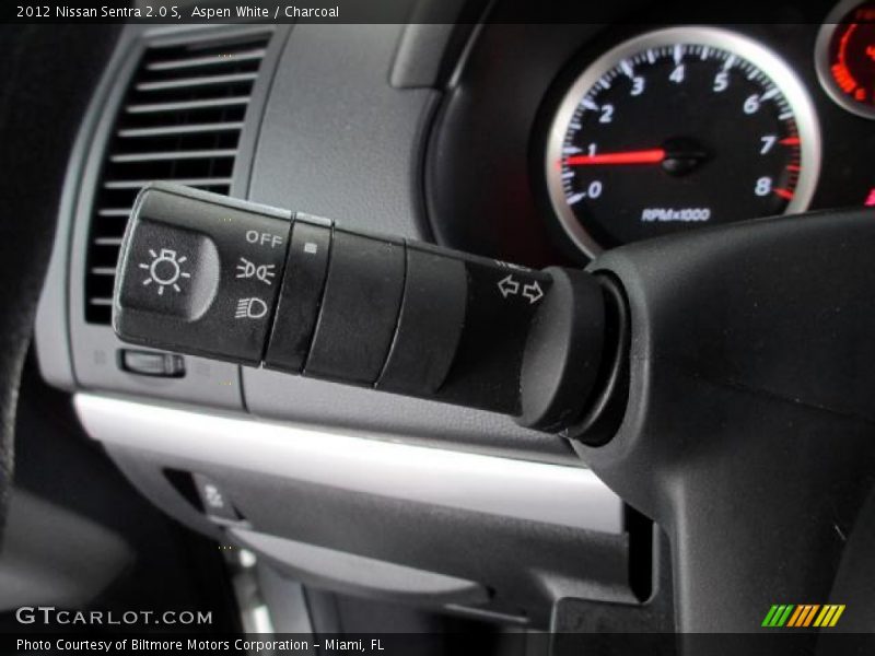 Aspen White / Charcoal 2012 Nissan Sentra 2.0 S