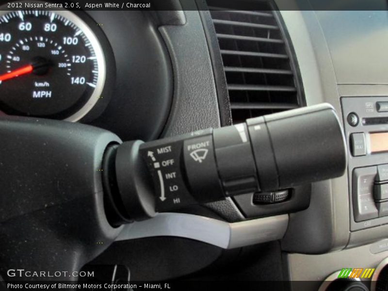 Aspen White / Charcoal 2012 Nissan Sentra 2.0 S