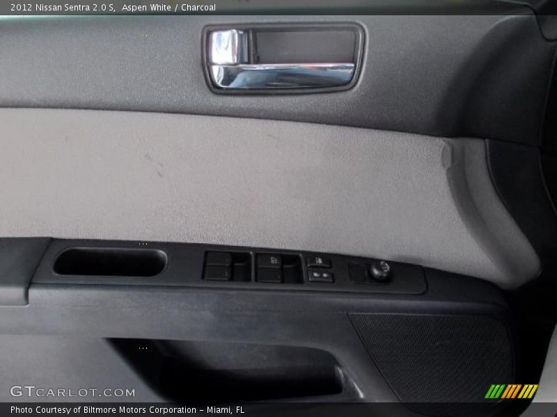 Aspen White / Charcoal 2012 Nissan Sentra 2.0 S