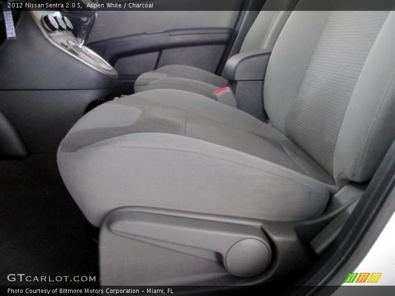 Aspen White / Charcoal 2012 Nissan Sentra 2.0 S