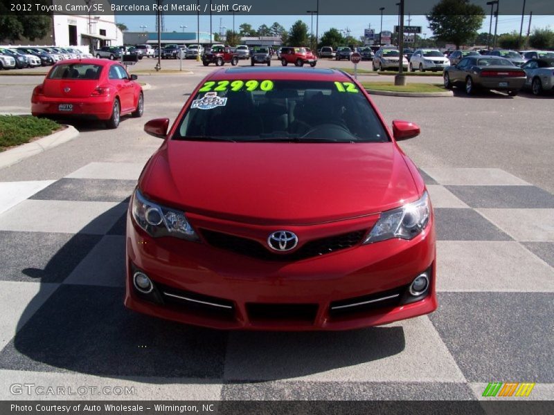 Barcelona Red Metallic / Light Gray 2012 Toyota Camry SE