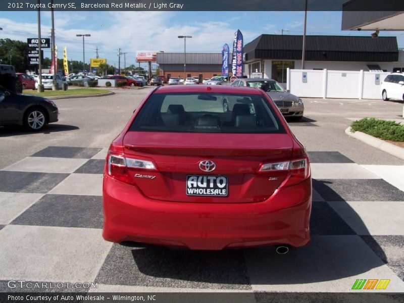Barcelona Red Metallic / Light Gray 2012 Toyota Camry SE