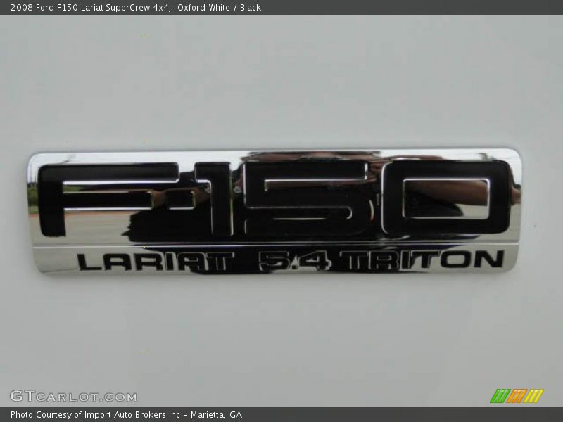Oxford White / Black 2008 Ford F150 Lariat SuperCrew 4x4