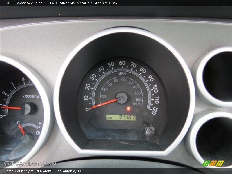 Silver Sky Metallic / Graphite Gray 2012 Toyota Sequoia SR5 4WD
