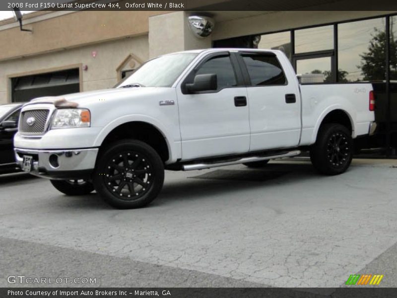 Oxford White / Black 2008 Ford F150 Lariat SuperCrew 4x4