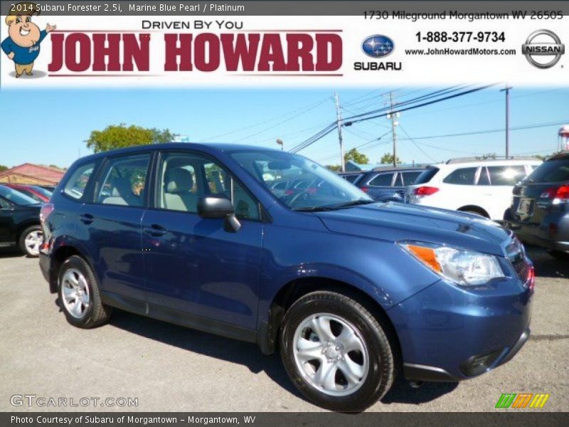 Marine Blue Pearl / Platinum 2014 Subaru Forester 2.5i