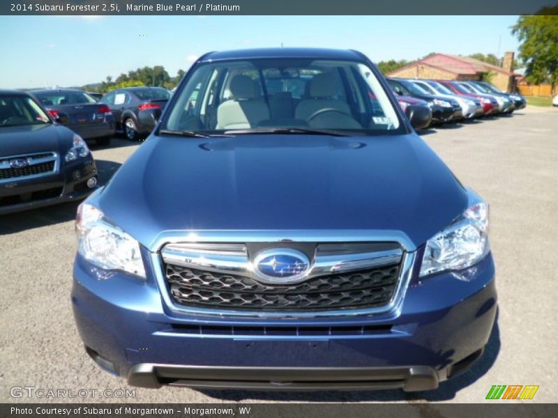 Marine Blue Pearl / Platinum 2014 Subaru Forester 2.5i