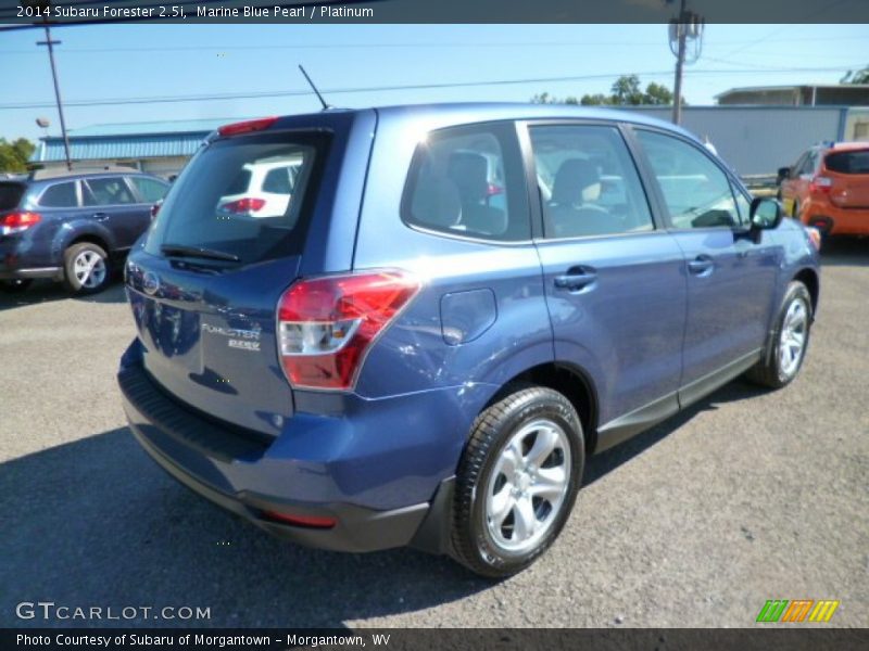 Marine Blue Pearl / Platinum 2014 Subaru Forester 2.5i