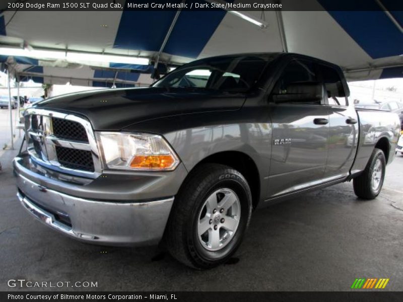 Mineral Gray Metallic / Dark Slate/Medium Graystone 2009 Dodge Ram 1500 SLT Quad Cab